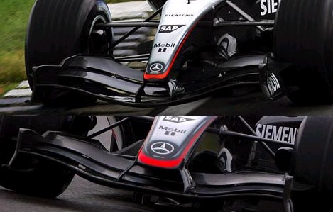 „McLaren“ bandė platų bolido priekį