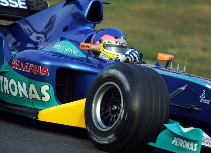 J.Villeneuve'as debiutavo "Sauber"