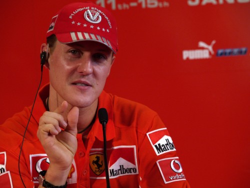 M.Schumacheris patenkintas „Ferrari F2004M“