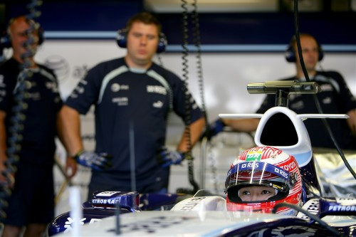 „Williams“ bolidą  pilotuos K. Nakajima