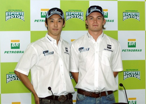 „Williams“ lenktyniaus N. Rosbergas ir K. Nakajima