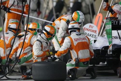 „Force India“ lenktyniaus A. Sutilas ir V. Liuzzi