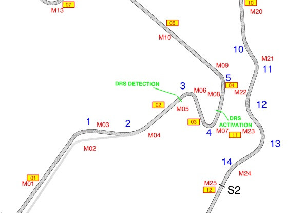 Silverstoune DRS zona – su posūkiu