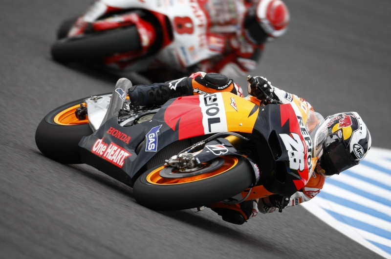 MotoGP. Motegi – C. Stonerio klaida ir D. Pedrosos pergalė