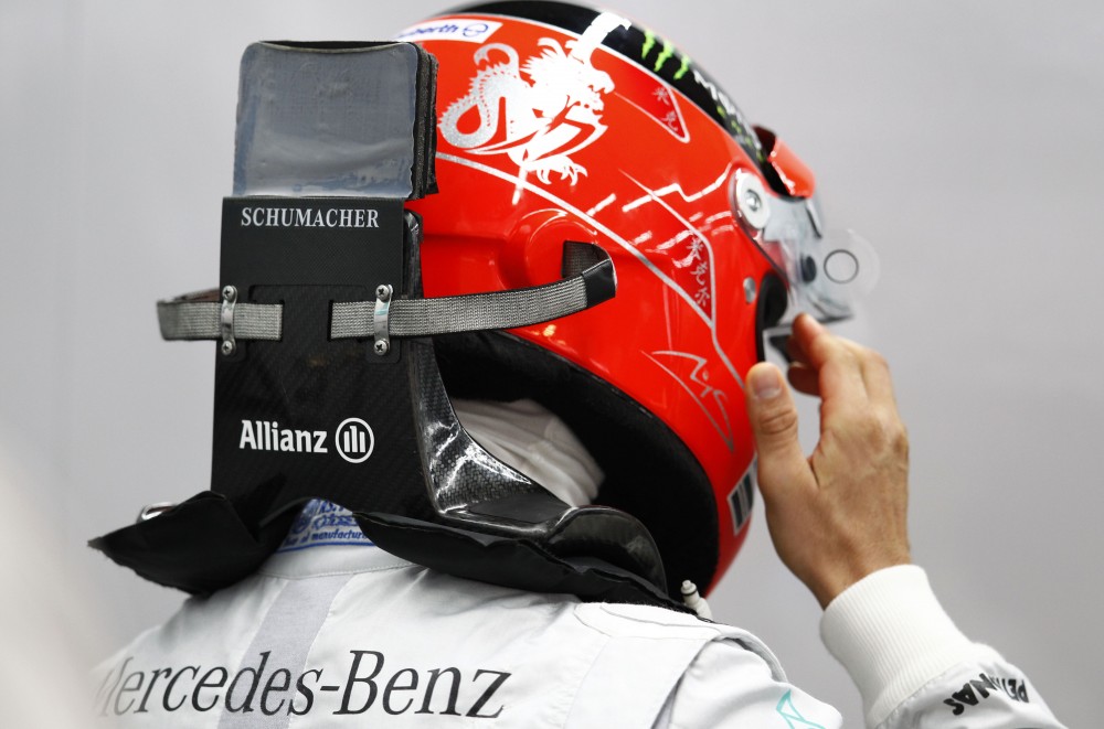 M. Schumacheriui koją pakišo vibracija