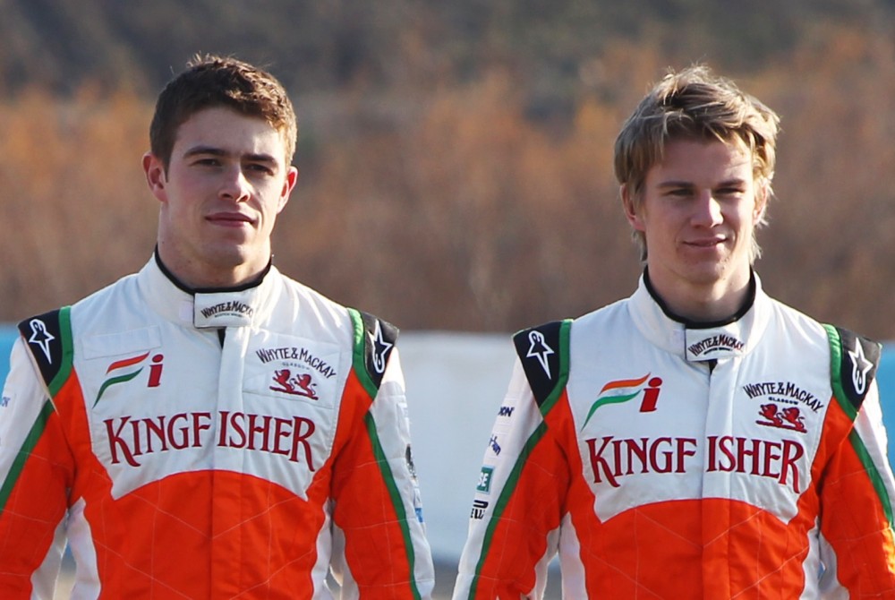 „Force India“ pilotai: P. di Resta ir N. Hulkenbergas