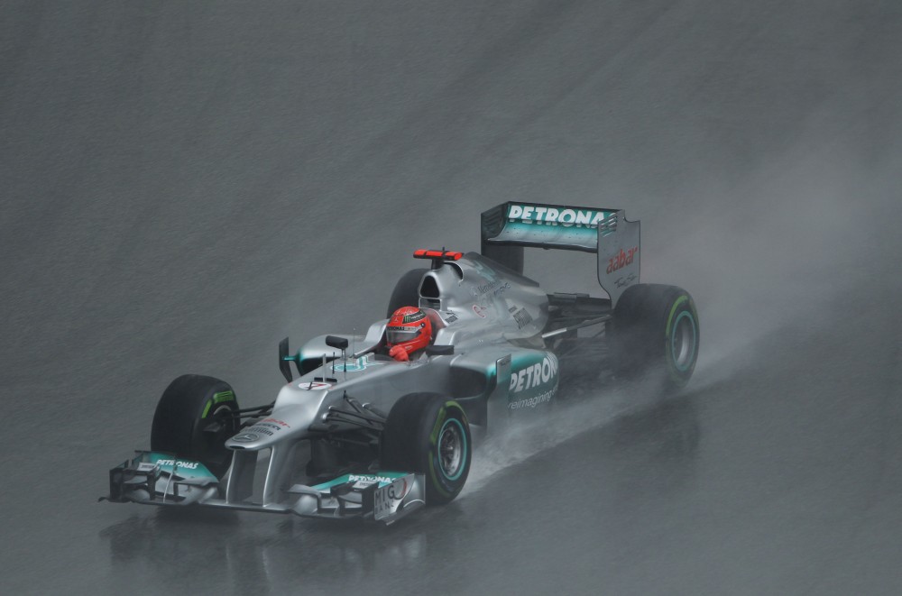 M. Schumacheris: ruošėmės šlapioms lenktynėms