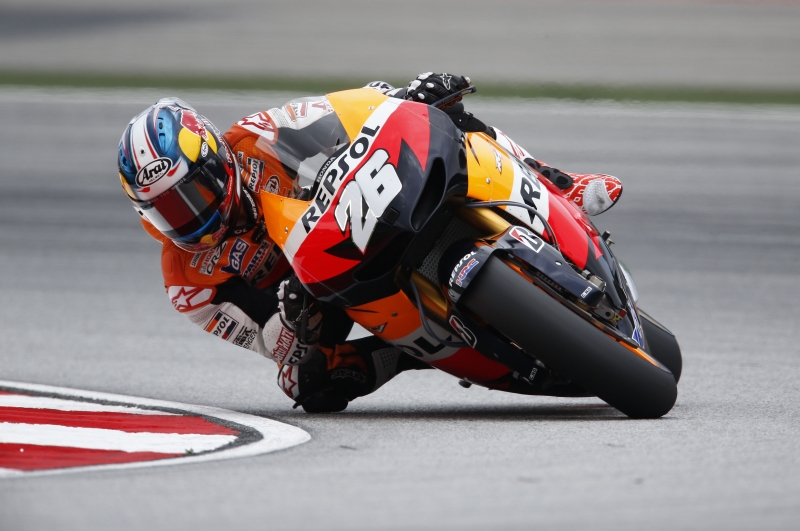 MotoGP: Malaizijoje lenktynes nutraukė lietus, laimėtojas – D. Pedrosa