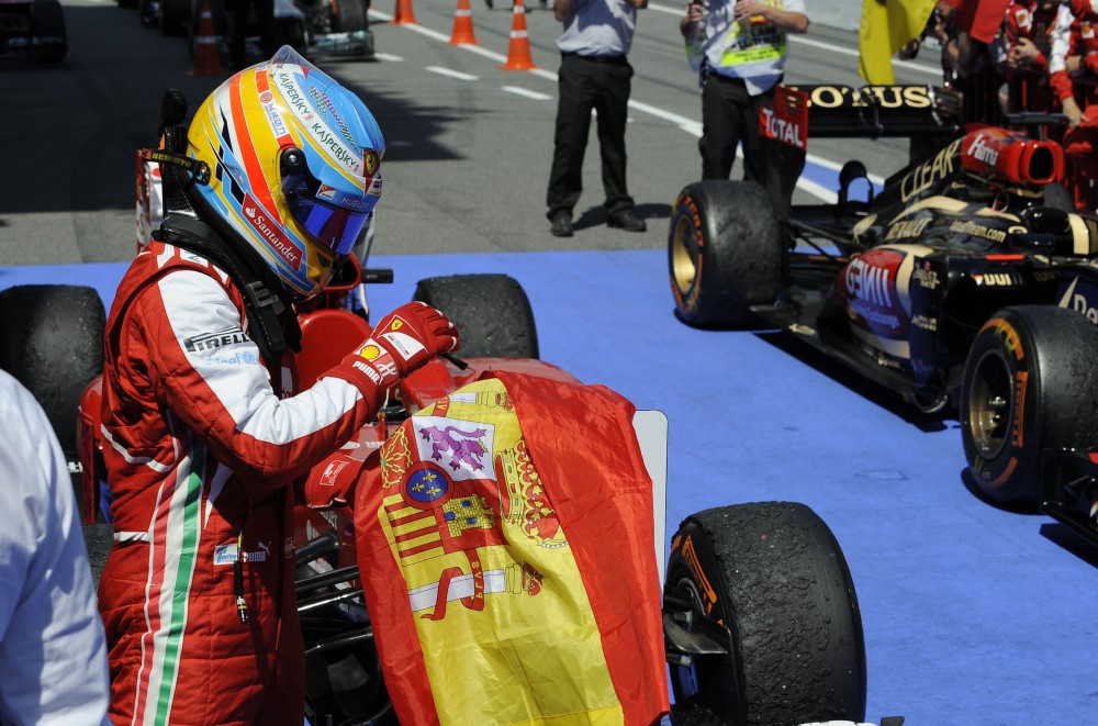 F. Alonso buvo svarstomas už vėliavos paėmimą po finišo