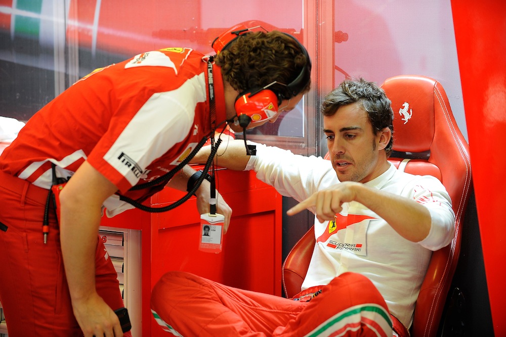 F. Alonso tikslas lenktynėse – aplenkti S. Vettelį