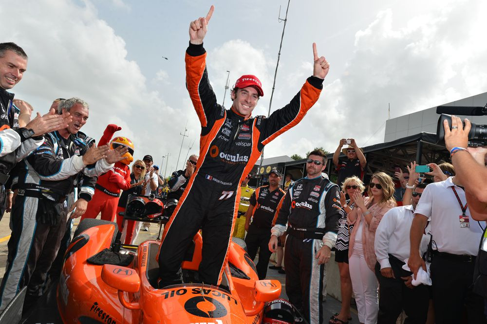 IndyCar. Hiustone vykusiose lenktynėse - S. Pagenaud pergalė