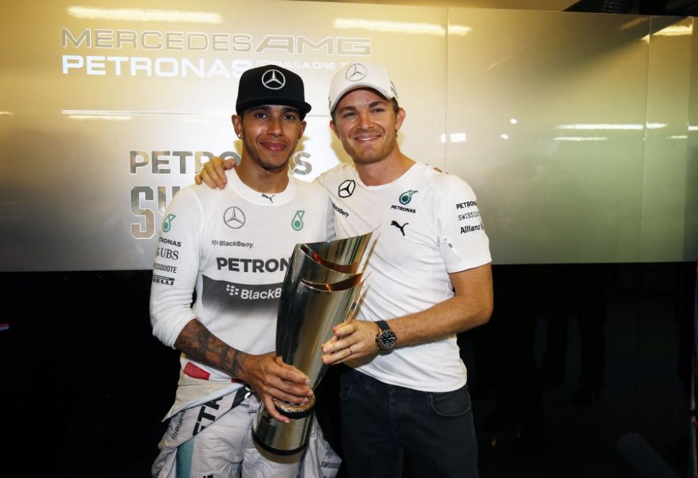 „Mercedes“: įtampa tarp L. Hamiltono ir N. Rosbergo išliks nepakitusi