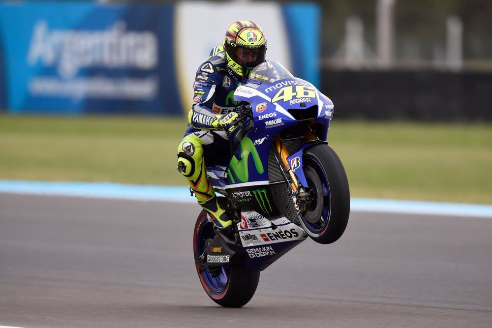 MotoGP. Argentinoje M. Marquezas krito, V. Rossi nugalėjo lenktynėse