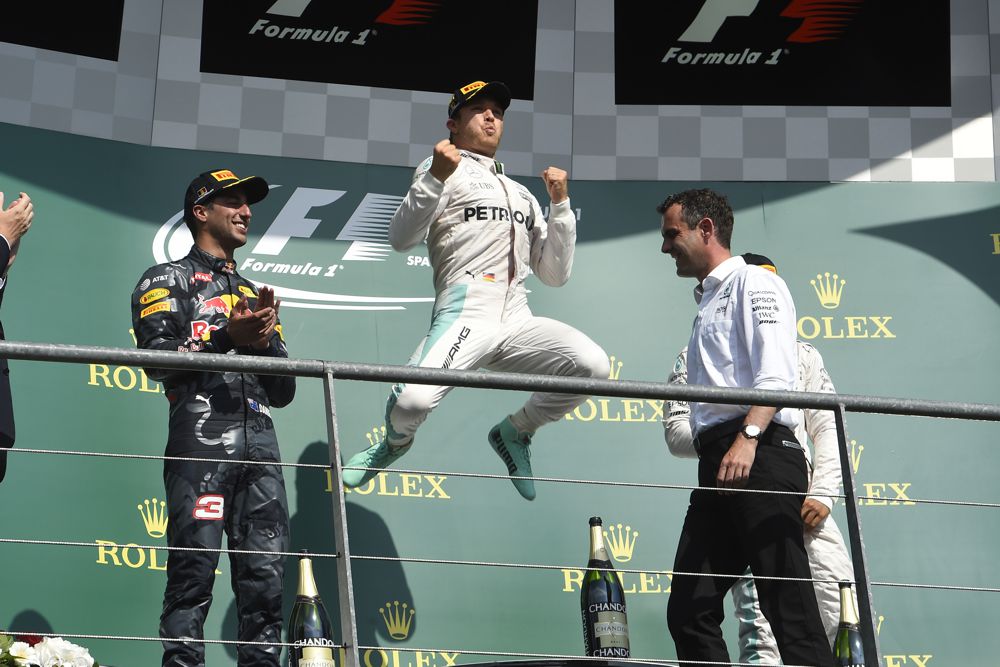 Kupinose įvykių lenktynėse Belgijoje pergalę šventė N. Rosbergas