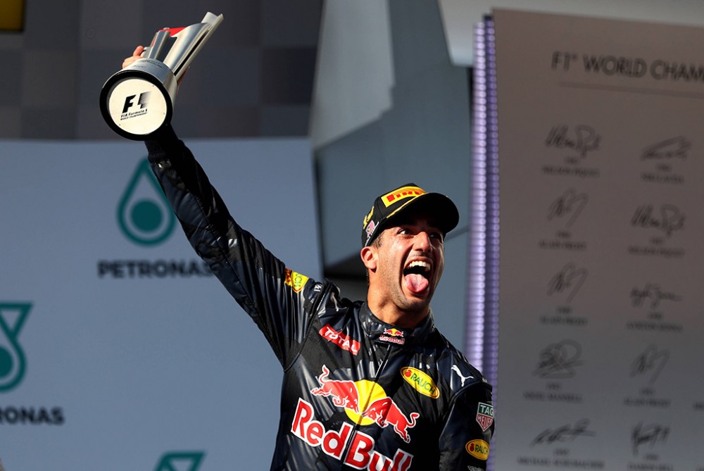 Malaizijos GP lenktynėse - D. Ricciardo triumfas
