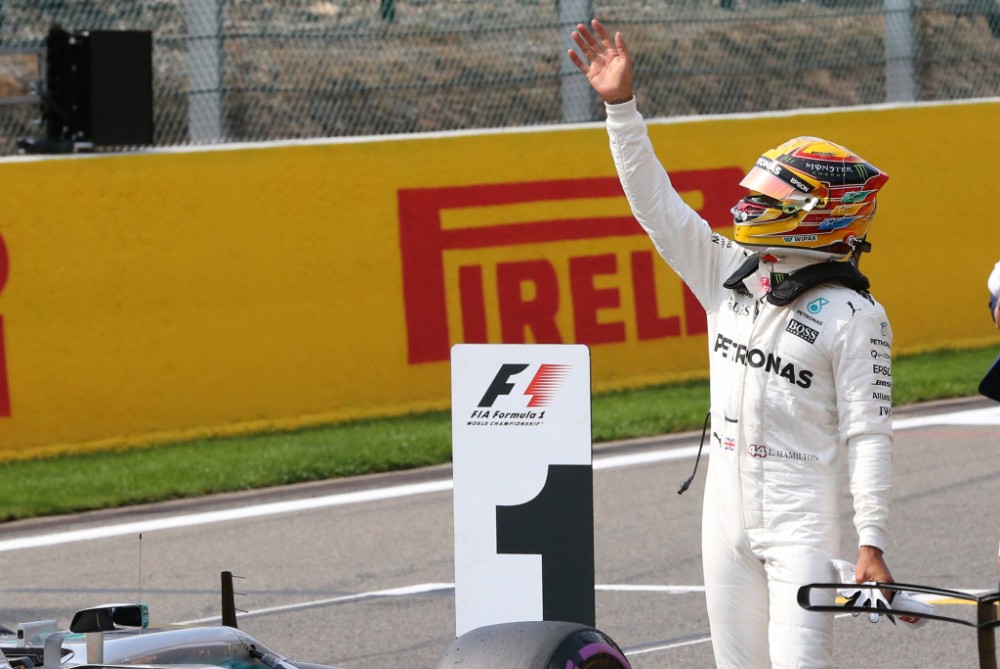 Belgijoje vykusiose lenktynėse triumfavo L. Hamiltonas