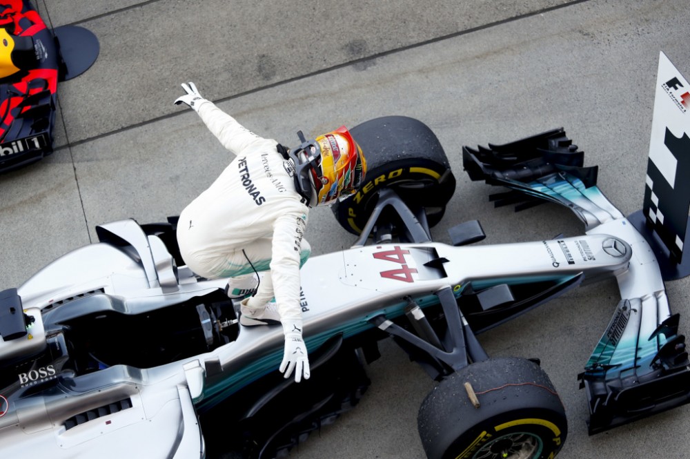 JAV GP lenktynėse - dar viena L. Hamiltono pergalė