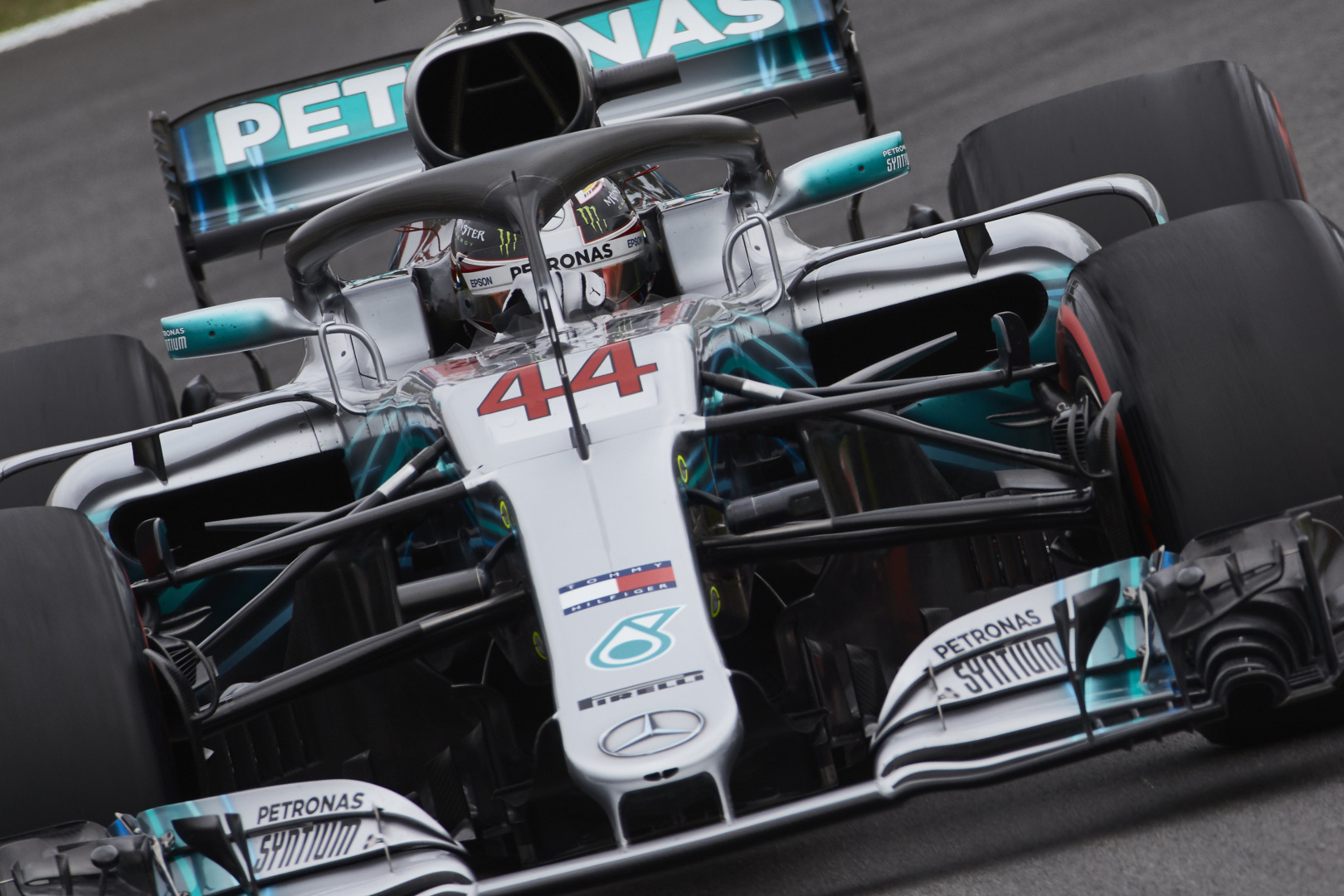 F-1 lenktynės Ispanijoje baigėsi lengva L. Hamiltono pergale