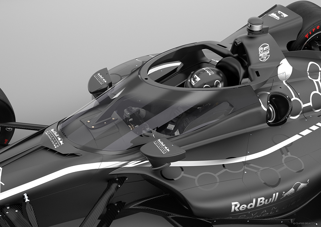 IndyCar. Komandos naudos „Red Bull“ sukurtus „aerodinaminius skydus“