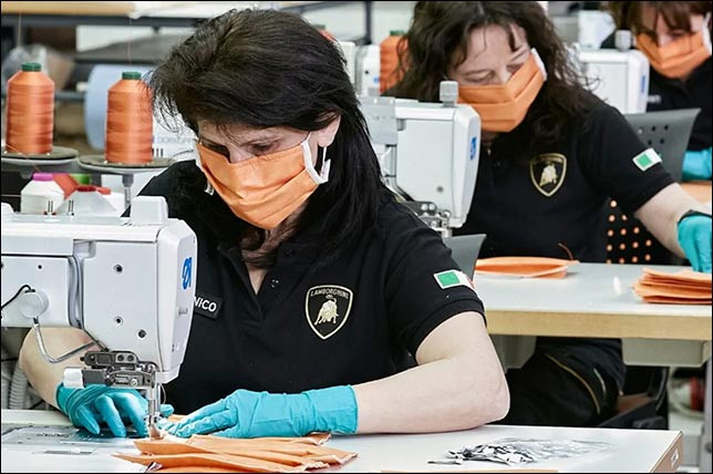 „Lamborghini“ siuva medicinines kaukes