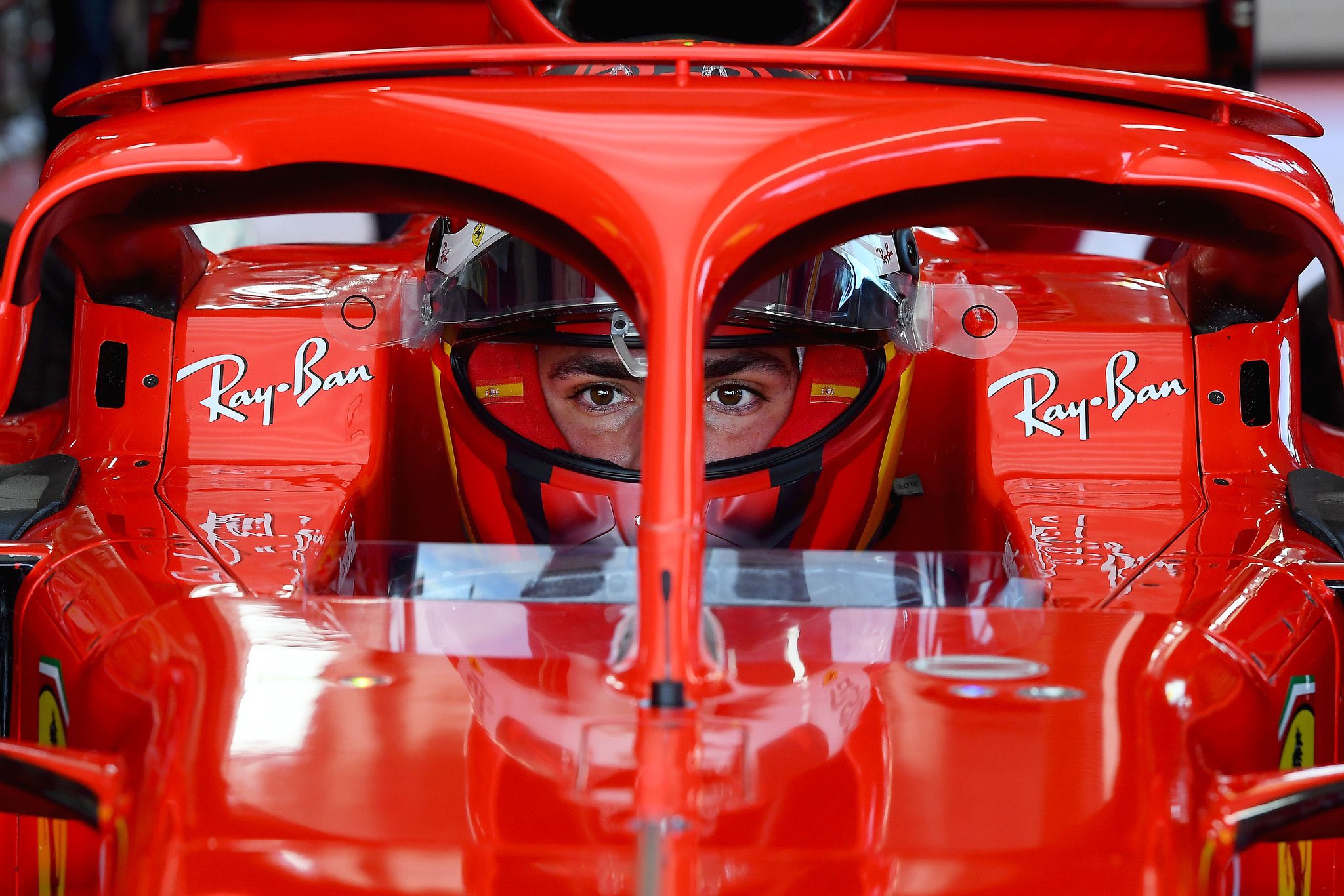 C. Sainzas debiutavo už „Ferrari“ bolido vairo