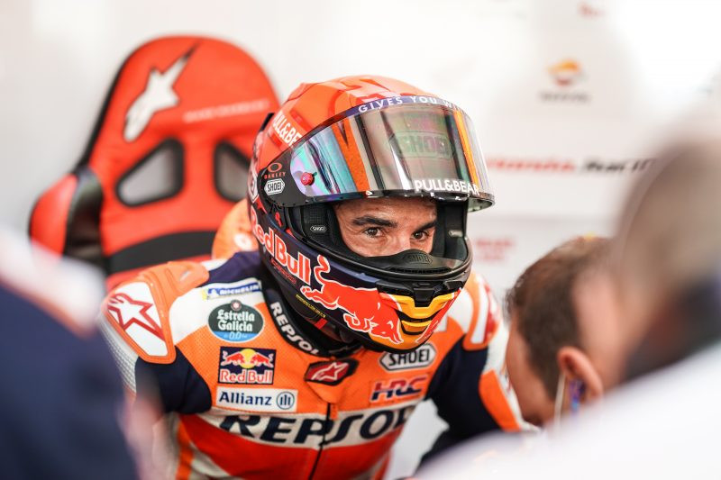 MotoGP. M. Marquezas ir J. Miras startuos lenktynėse Aragone