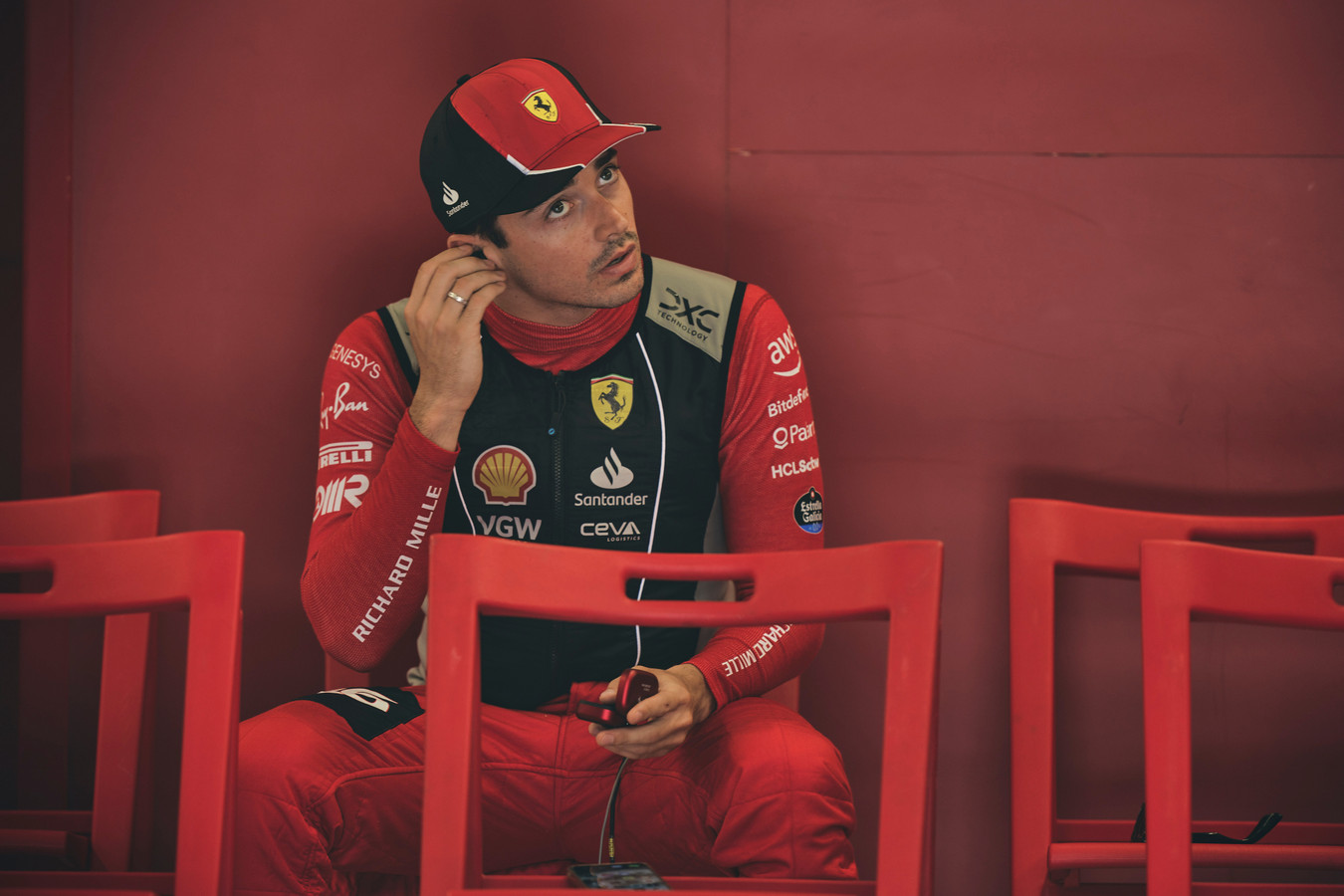 C. Leclercas norėtų likti „Ferrari“, jei matys galimybę laimėti F1