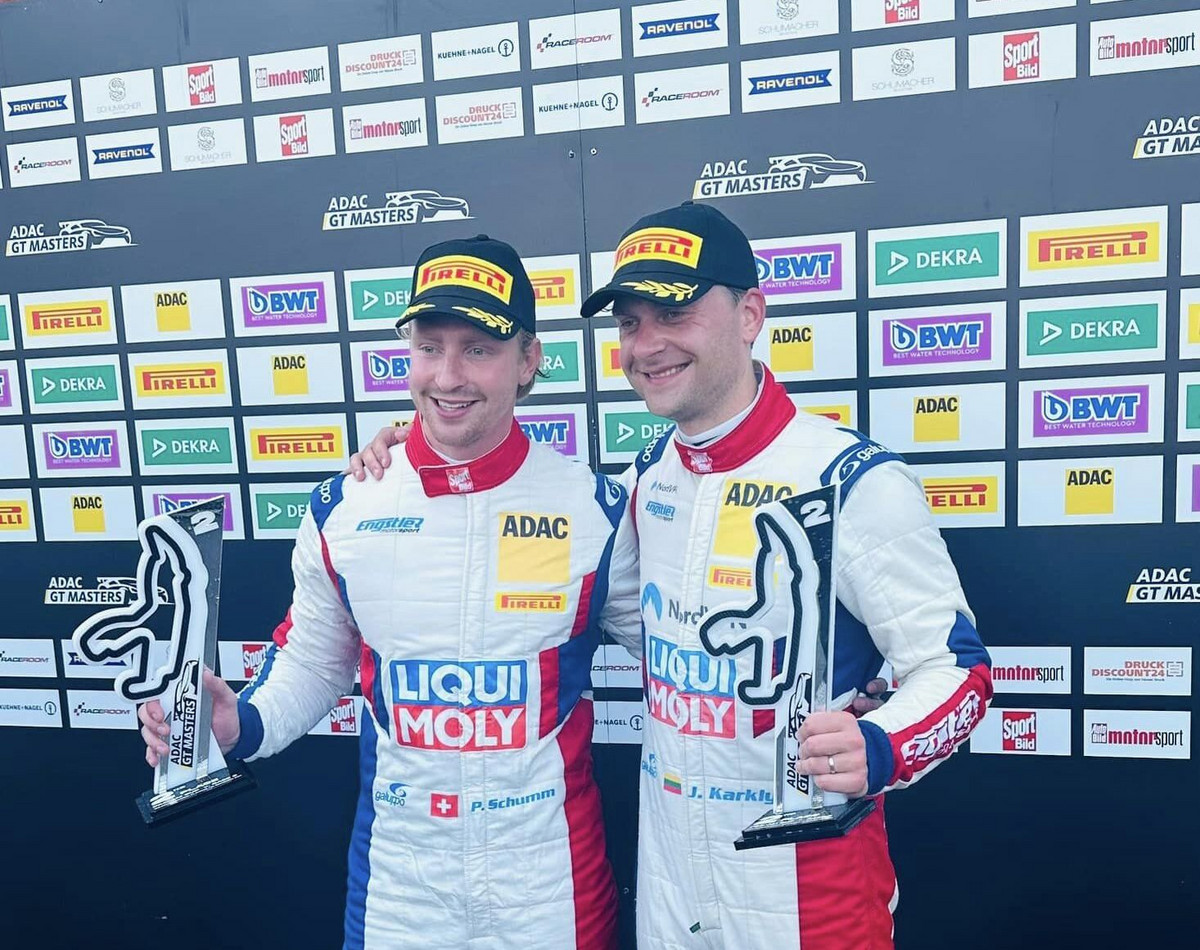 J. Karklys su komanda iškovojo pirmą podiumą „ADAC GT Masters“ čempionate
