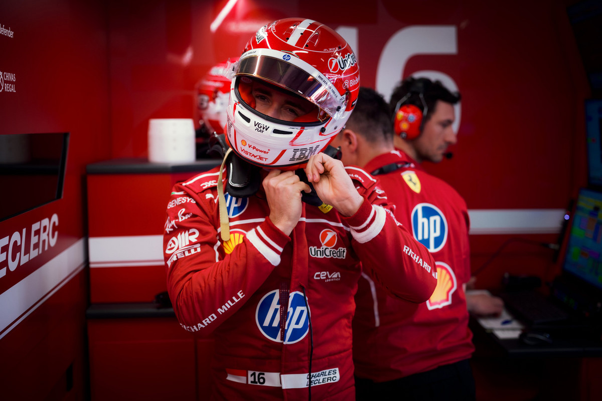 C. Leclercas: greičiu nusileidžiame „McLaren“ ir „Red Bull“
