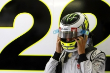 J. Buttonas džiaugiasi už R. Barrichello