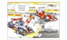 Bernie sveikinime – L. Hamiltonas ir F. Massa