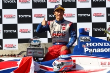 <span style="background:#3f3f3f; color:white; padding: 0 2px">IndyCar</span> T. Sato neketina grįžti į F-1