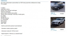 Būkite budrūs: internete pastebėti sukčiavimo atvejai dėl automobiių, turinčių SDK