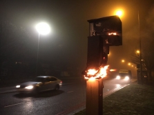 Vilniaus rajone rastas nupjautas ir sudegintas greičio matuoklis