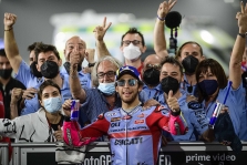 <span style="background:#d5002c; color:white; padding: 0 2px">MotoGP</span> Naujasis sezonas prasidėjo E. Bastianini triumfu Katare