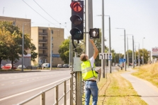 Vilniuje įrengtas pirmasis šviesoforas, skirtas viešajam transportui