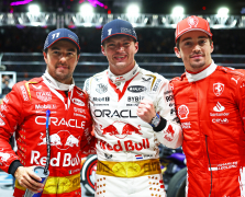 Las Vegaso GP triumfavo M. Verstappenas, S. Perezas užsitikrino antrą vietą
