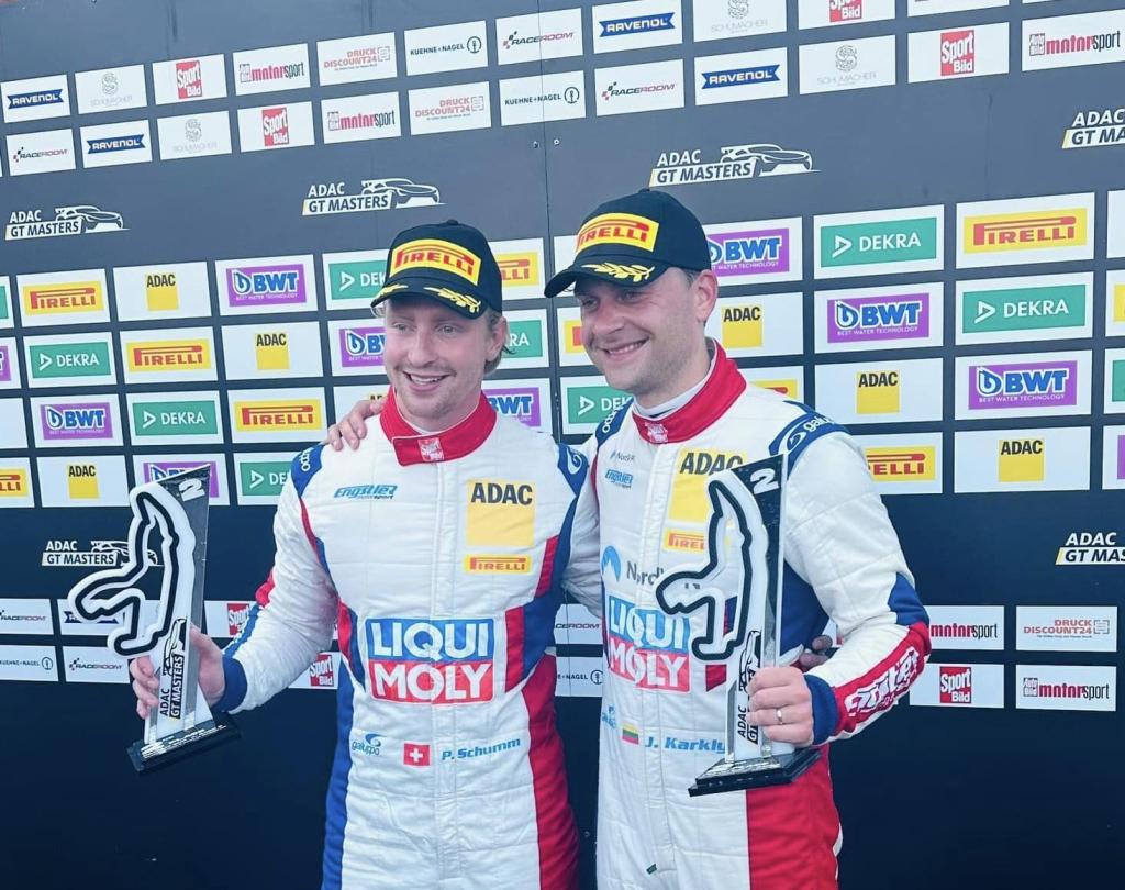 J. Karklys su komanda iškovojo pirmą podiumą „ADAC GT Masters“ čempionate