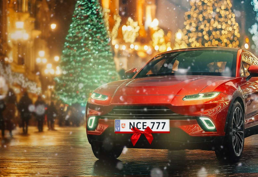 Originali kalėdinė dovana – išskirtiniai automobilio numerio ženklai