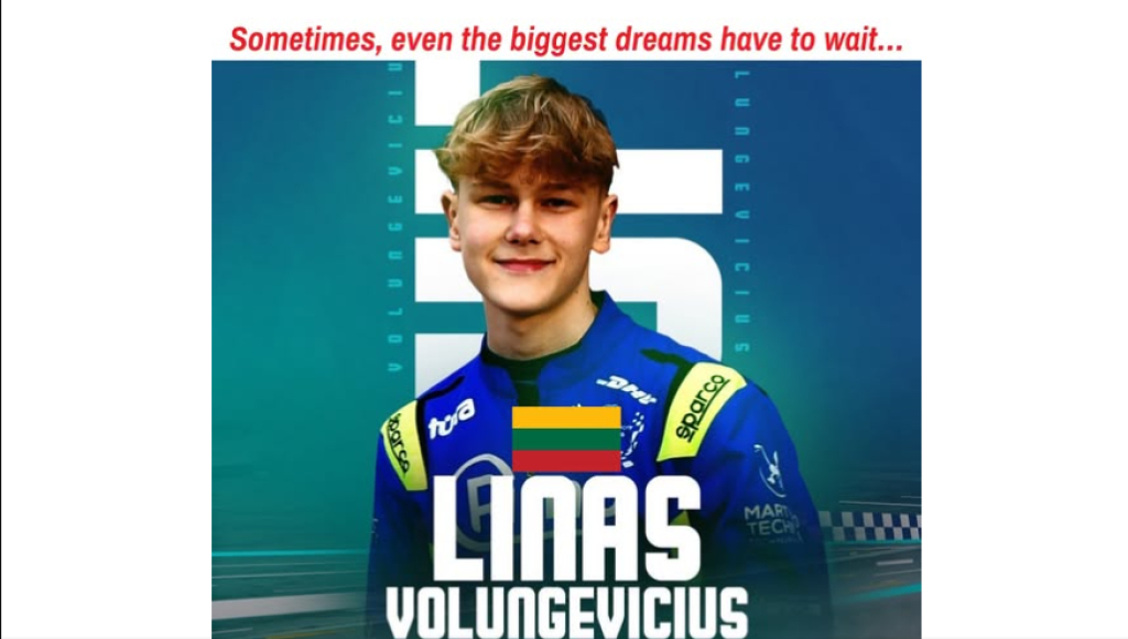 Lietuvos ateitis? A. Tapino dėka buvo surinkta suma talentingam 15-mečiui prasibrauti link „Formulės-4“