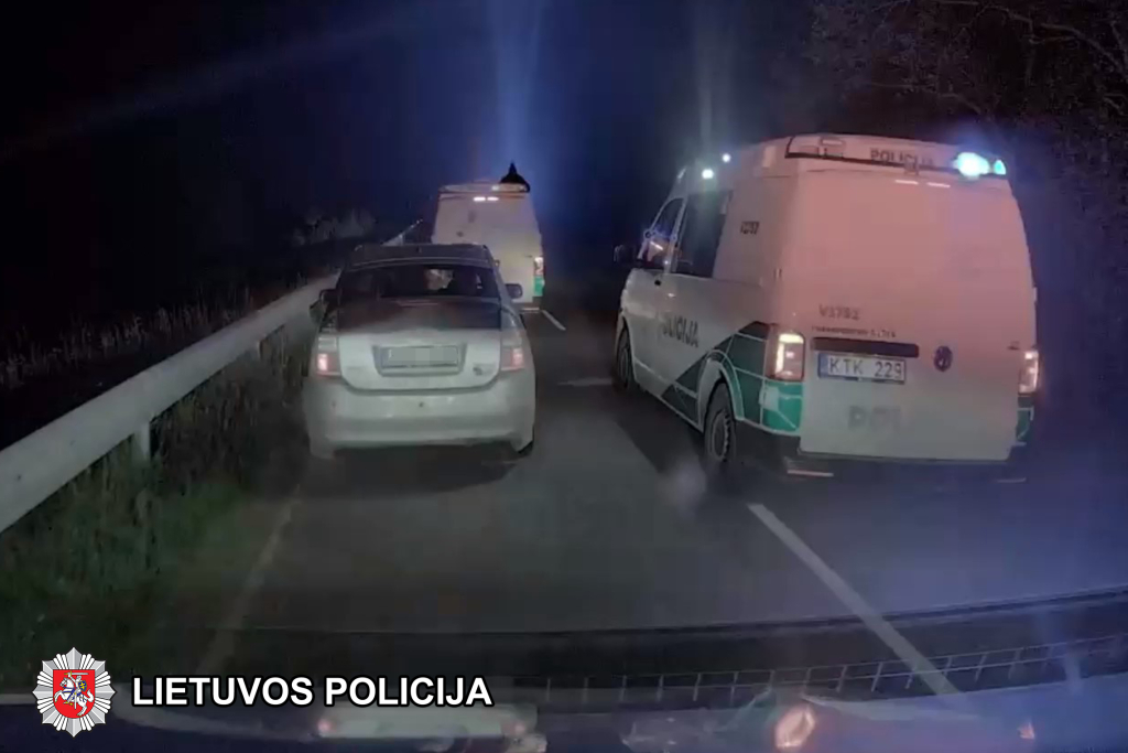 Naktinės gaudynės Trakų rajone: piktybinis pažeidėjas sulaikytas (VIDEO)