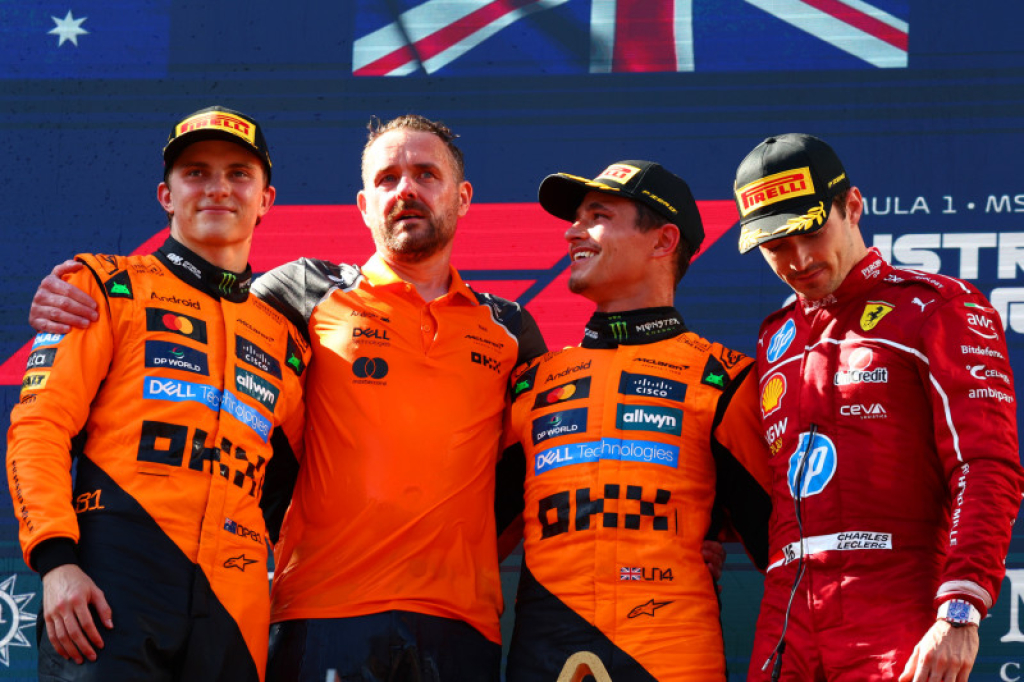 Austrijos lenktynės: Antonelli įvažiavo į Verstappeną, pergalę iškovojo Piastrį pranokęs Norrisas