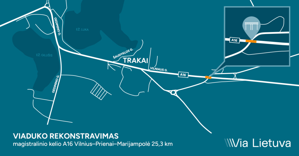 Pasirašyta sutartis dėl Senųjų Trakų viaduko rekonstravimo