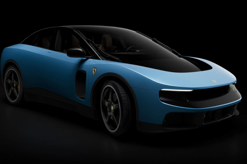 „Ferrari“ pristatė savo pirmąjį visiškai elektrinį automobilį